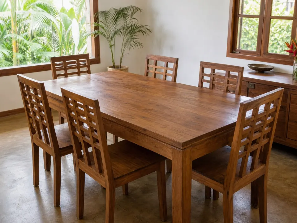 Teak Wood Dining Table (6 seats)